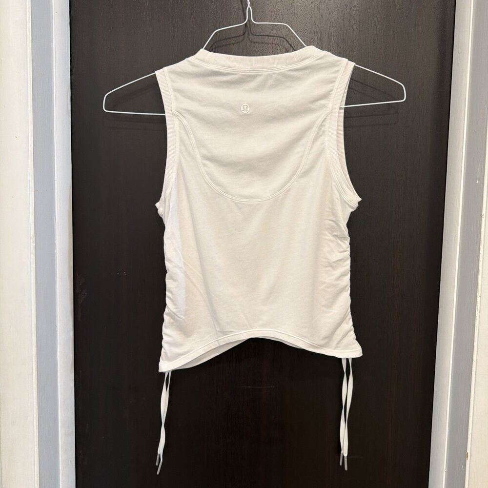 lululemon Cinch Up Tank White 2 Sporty Gorpcore Balletcore Y2K Streetwear - Picture 4 of 7